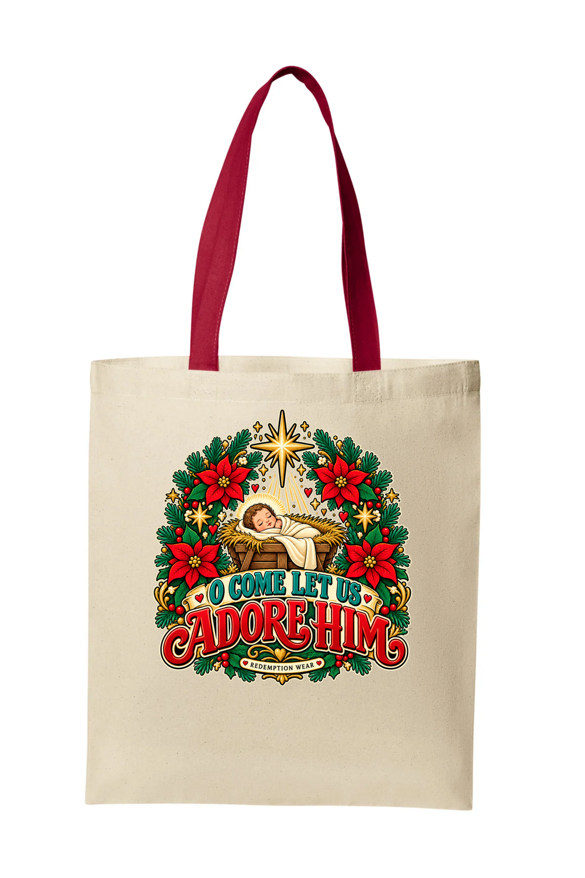 Come Let Us Adore Him Cotton Tote Bag