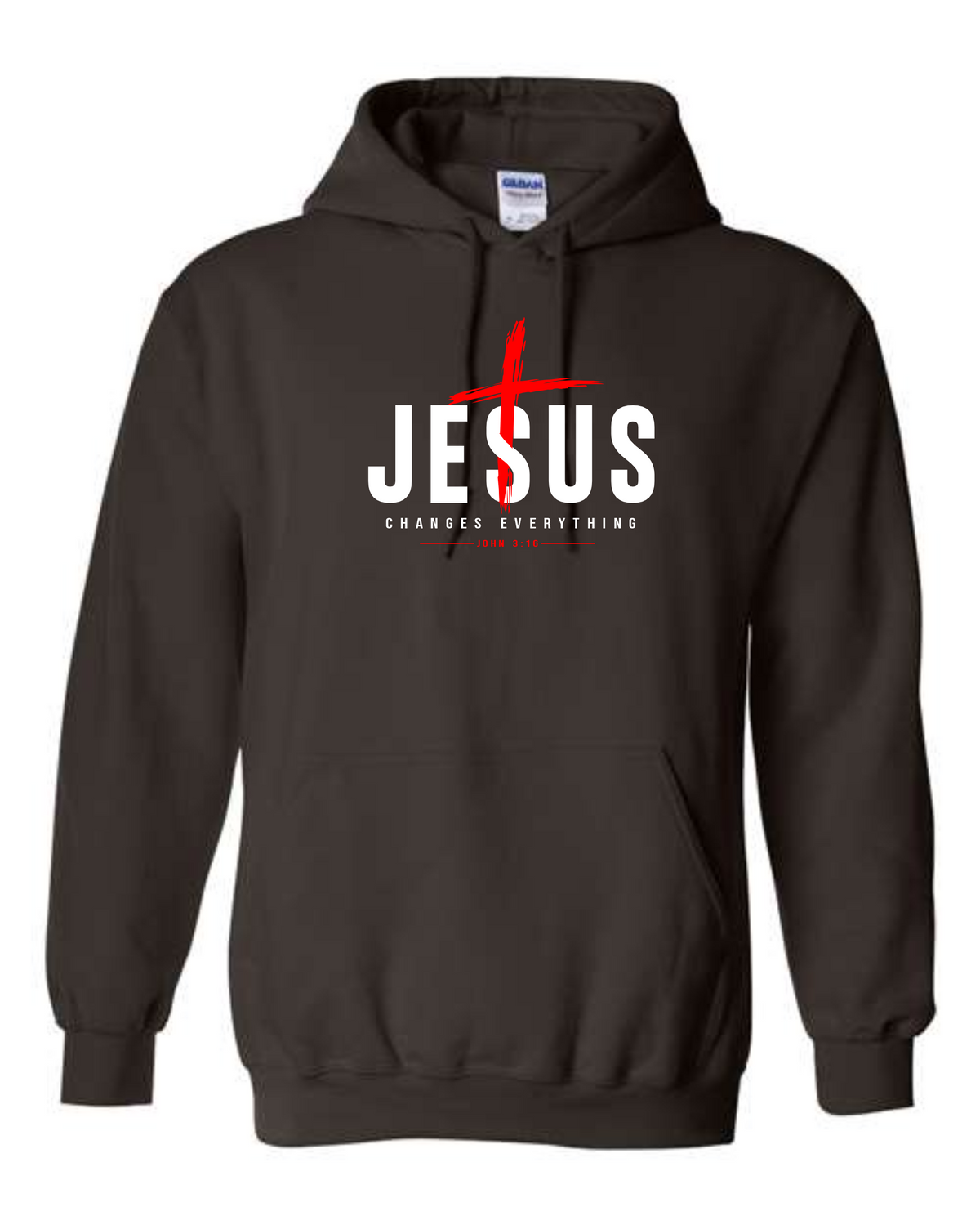Jesus Changes Everything Hoodie - Dark Chocolate