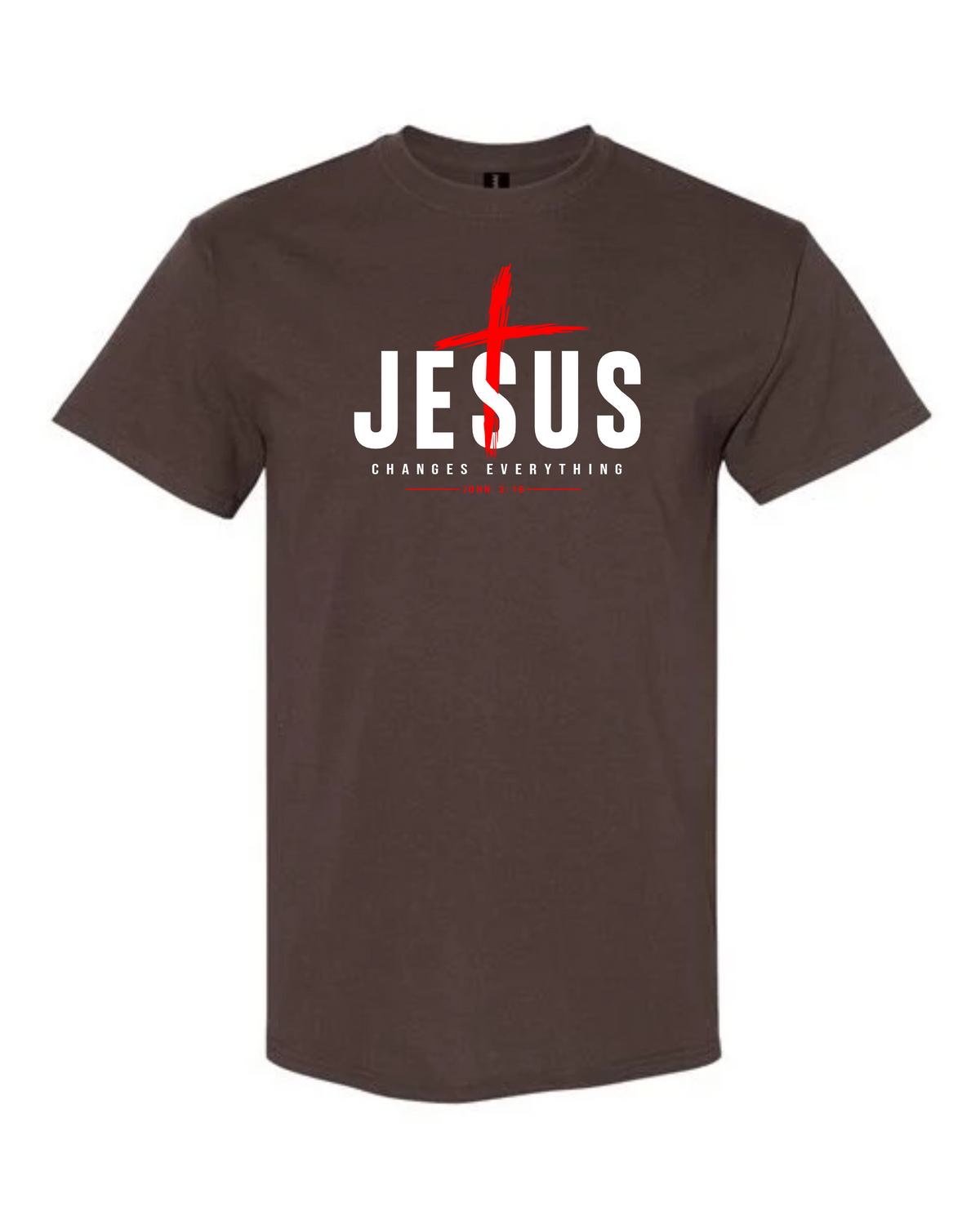 Jesus Changes Everything T-Shirt - Dark Chocolate