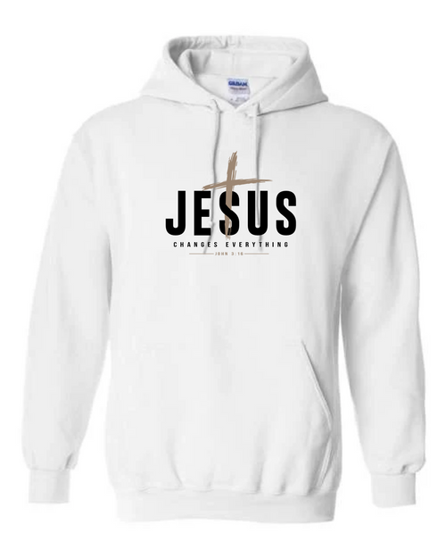 Jesus Changes Everything Hoodie - White