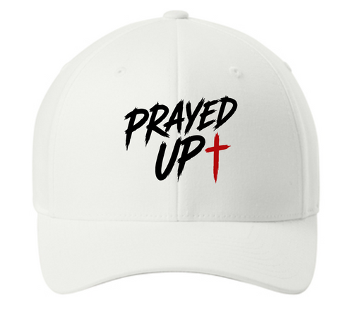 Prayed Up Flex Fit Cap - White